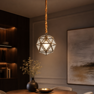 GEOMETRIC PRISM BRASS PENDANT LIGHT