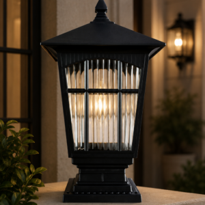 HERITAGE BLACK OUTDOOR PILLAR LIGHT