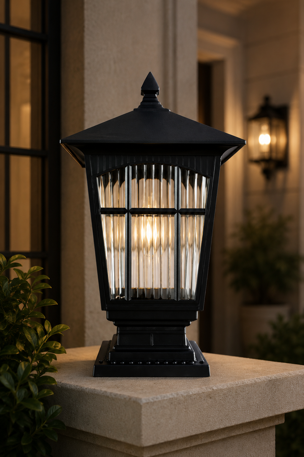 HERITAGE BLACK OUTDOOR PILLAR LIGHT