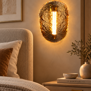 AURELIA AMBER SCULPTURAL WALL LIGHT