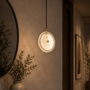 SOLARA REDIANT DISC GLASS PENDANT LIGHT